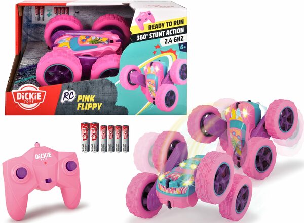 Bild 1 von Dickie Toys RC-Monstertruck Pink Flippy; 2,4 GHz, mit Licht, Rotations- und Flip-Funktion