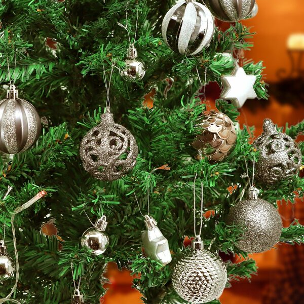 Bild 3 von CALIYO Weihnachtsbaumkugel Weihnachtskugeln, 42 Stücke 3/6CM Christbaumschmuck Set (42 St), Weihnachtsbaumschmuck mit Christbaumkugeln Plastik Bruchsicher