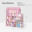 Bild 3 von EXTSUD Spielturm-Spielzeugset Puppenhaus-Set aus Holz, Möbel und Accessoires, Traumhaus-Spielset,3+, Mit Möbeln und Accessoires, Dream House Spielset, 3+