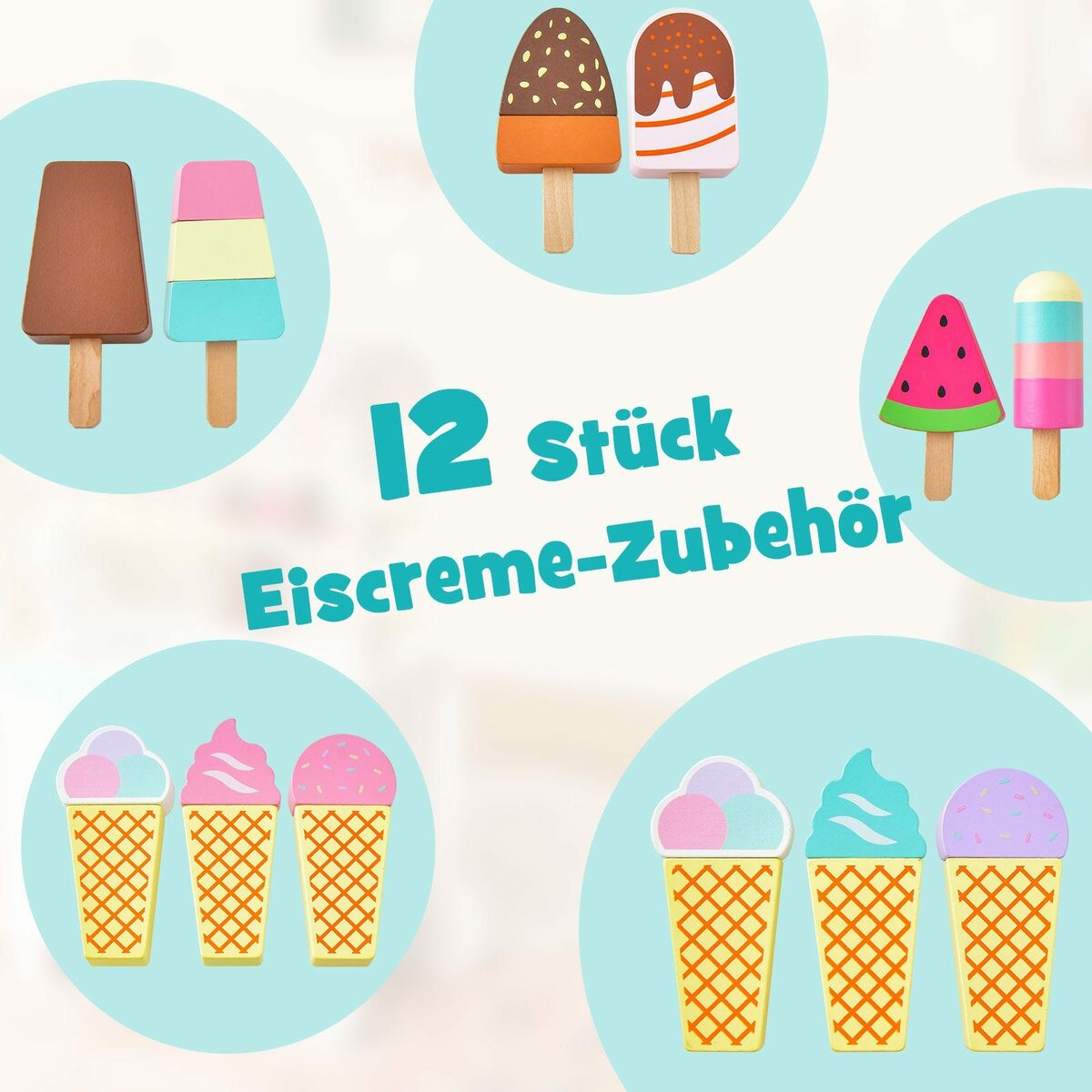 Bild 3 von COSTWAY Kaufladen, inkl. 12 Spielzeugen, ab 3 Jahre