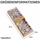 Bild 2 von ZmdecQna Weihnachtsbaumkugel Durchsichtige Weihnachtskugeln zum Befüllen,Basteln Christbaumschmuck