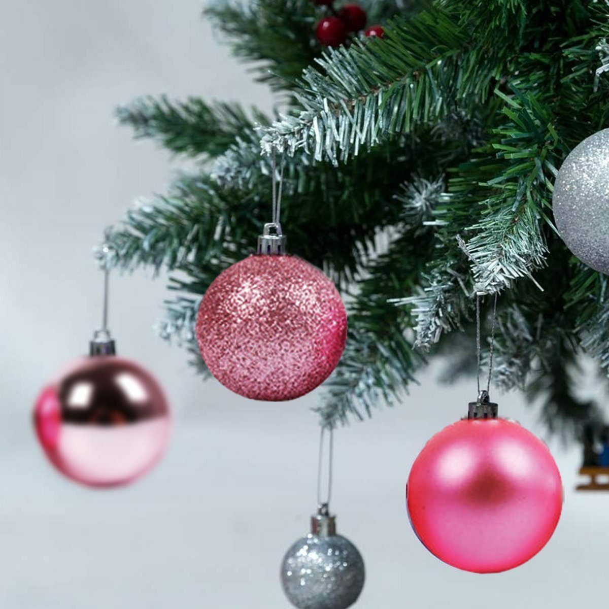 Bild 4 von ZmdecQna Weihnachtsbaumkugel Weihnachtsbaum Ball Verzierungen zum Weihnachten Hochzeit Party