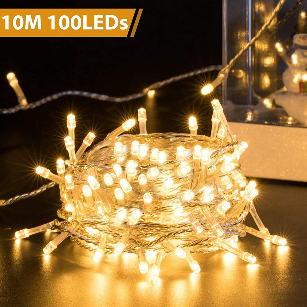 Bild 1 von Elegear LED-Lichterkette Lichtervorhang Außen Strombetrieb, IP44, Timer/Memory-Funktion, 8Modi, Warmweiß LED lichtervorhang Für Weihnachtsdeko