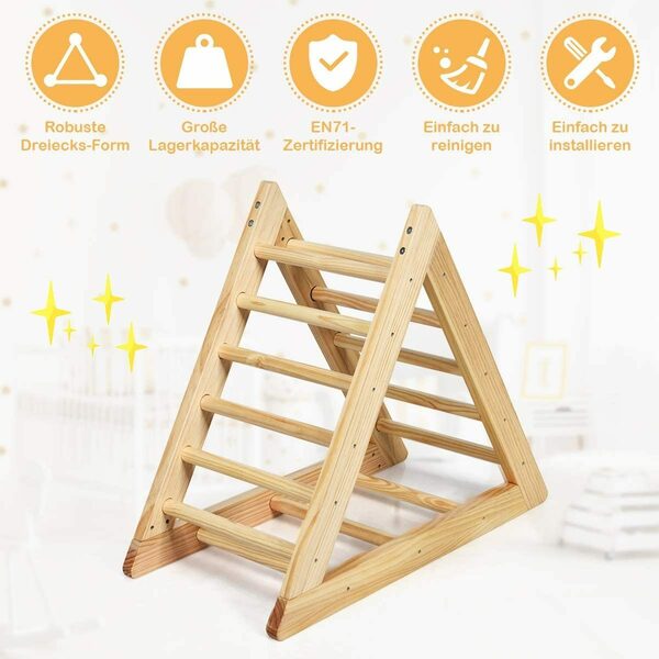 Bild 2 von COSTWAY Klettergerüst Kletterdreieck, aus Holz