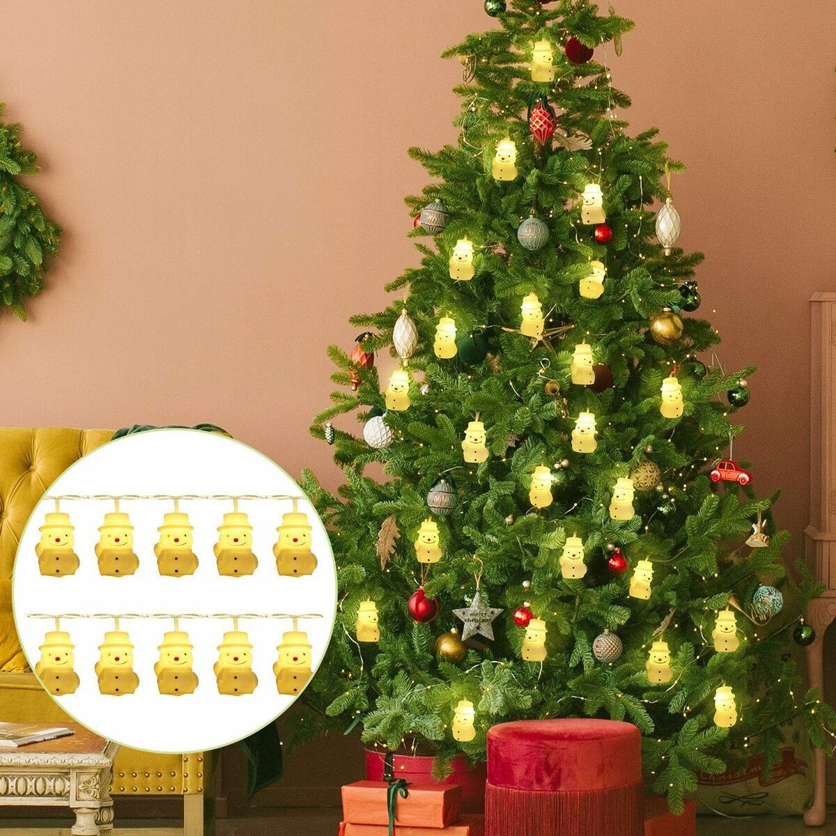 Bild 1 von Salcar LED-Lichterkette Weihnachtsdeko Licht LED-Licht Dekoratives Kugel Licht