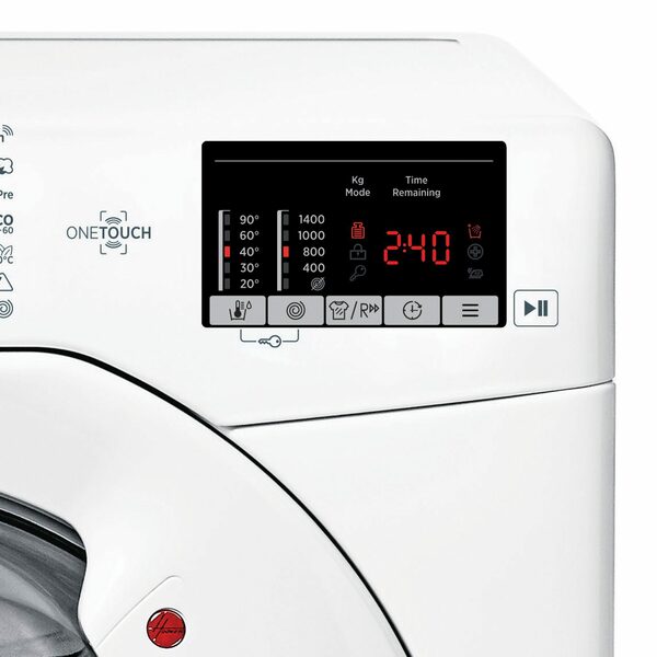 Bild 4 von Hoover Waschmaschine H3W 492DE-S, 9 kg, 1400 U/min, Extra Care-Programme, Mengenautomatik, 2D-Digitaldisplay, 16 Programme