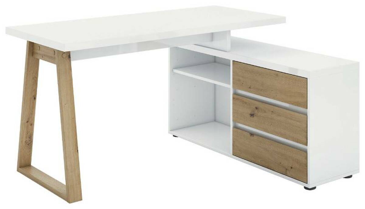 Bild 1 von XORA Eckschreibtisch FIRST, Holznachbildung