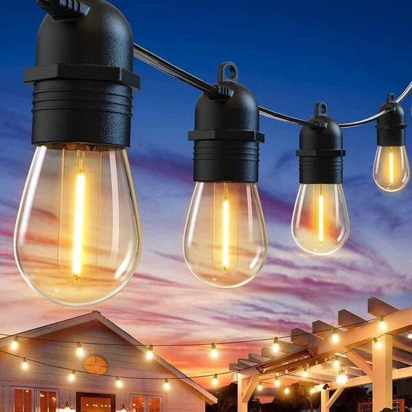 Bild 1 von Elegear LED-Lichterkette 16/31M Lichterkette für Außen/Weihnachten, Gartenleuchte Deko, 15-flammig, IP65 15+1 S14 Glühbirnen