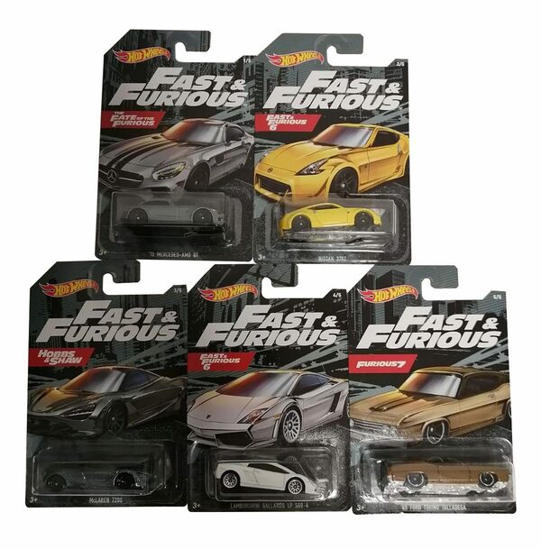 Bild 1 von Mattel® Spielzeug-Auto Mattel Hot Wheels The Fast and Furious 5er Set, (Set, 5-tlg., Enthält 5 Spielzeugautos bekannt aus "The Fast and the Furious), 5er Set