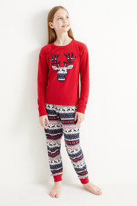 C&A Rentier-Weihnachts-Pyjama-2 teilig, Rot, Größe: 110