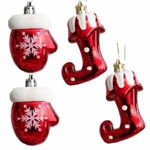 ZmdecQna Weihnachtsbaumkugel Weihnachtsdeko,4pcs Zuckerstangen Weihnachtsbaum Glitzer Anhänger