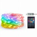 Bild 1 von Yunnker LED-Lichterkette Smart RGB Lichterkette mit Blauzahn-APP-Steuerung für Festlichkeiten