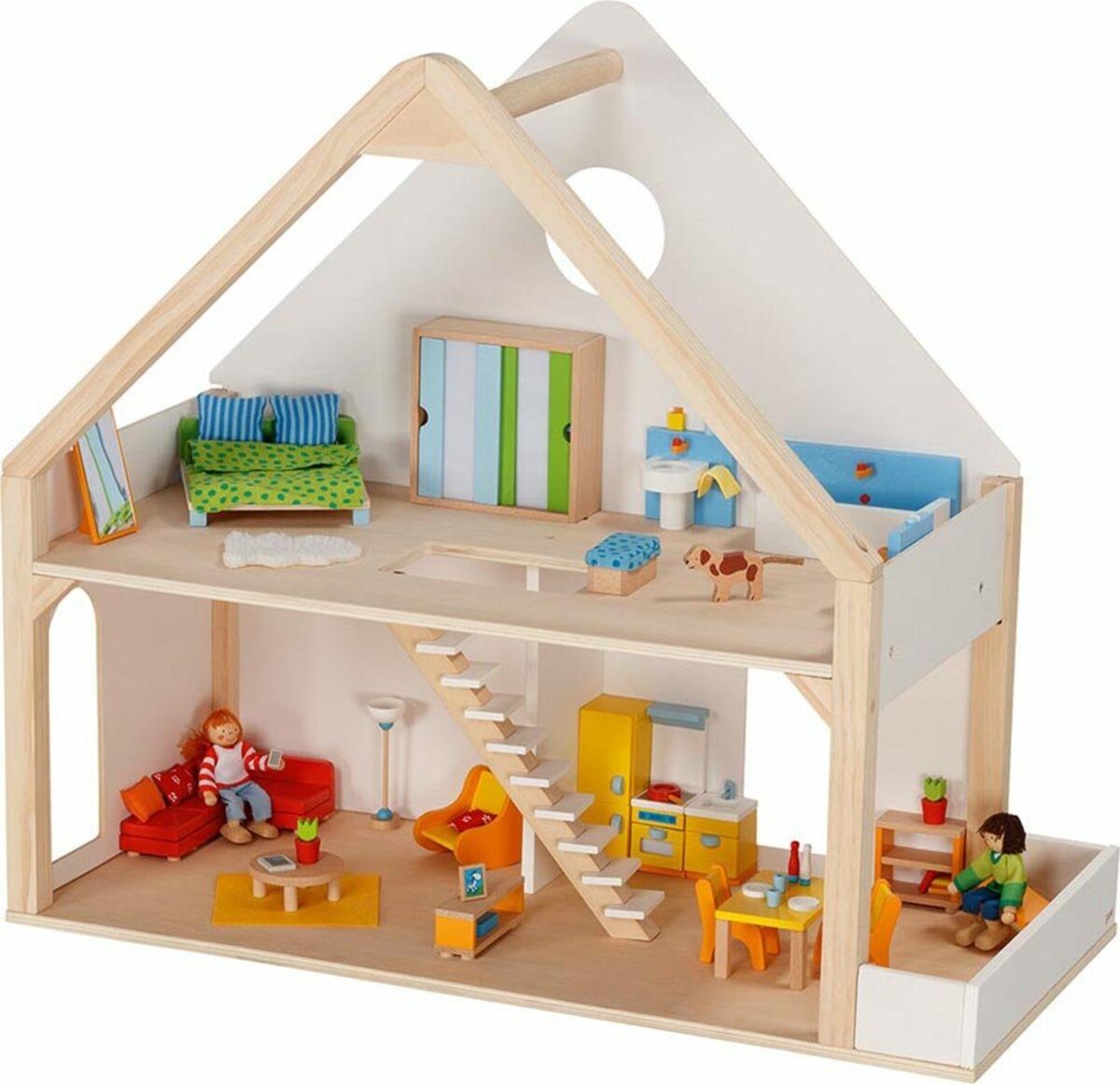 Bild 1 von goki Puppenhaus mit 2 Etagen, weiß