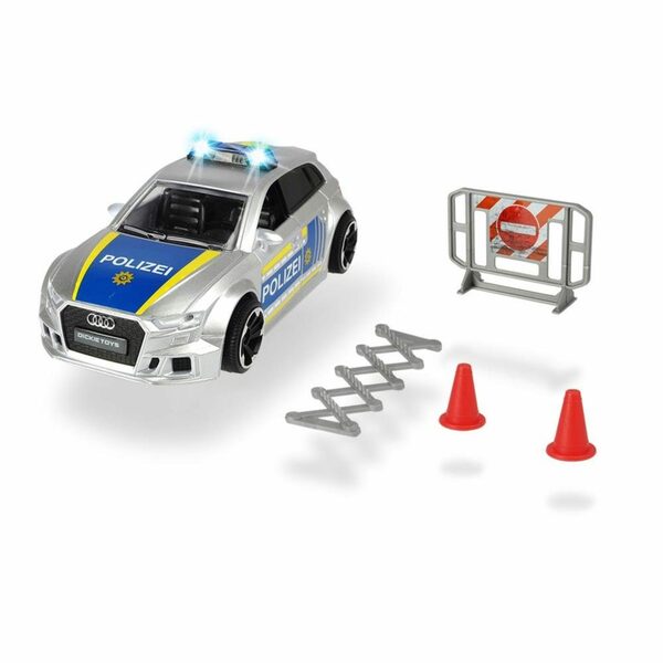 Bild 1 von Dickie Toys Spielzeug-Polizei Audi RS3, 15 cm, mit Straßensperre und Pylone, Licht & Sound