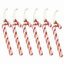 Bild 1 von Xuigort Christbaumschmuck Zuckerstangen - Anhänger, Weihnachtsbaumschmuck Weihnachtskugeln - Rot (6-tlg)