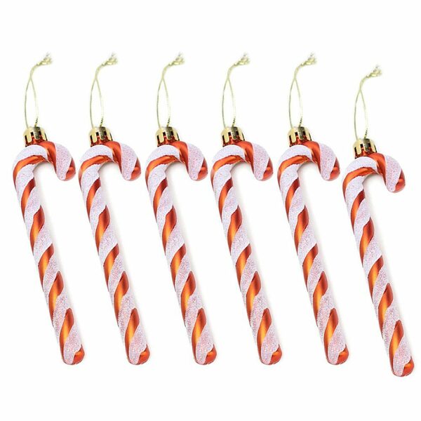 Bild 1 von Xuigort Christbaumschmuck Zuckerstangen - Anhänger, Weihnachtsbaumschmuck Weihnachtskugeln - Rot (6-tlg)