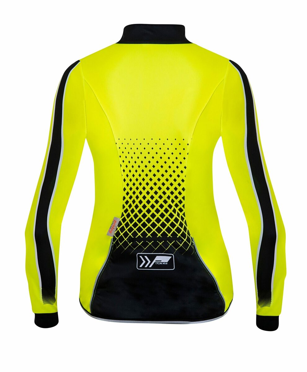 Bild 2 von prolog cycling wear Funktionsjacke Fahrradjacke Damen Softshell Übergang „Safety Jacket Zero Wind & Water“ leichte Radjacke elastisch, mit Reflexelementen