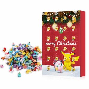 Blisstar Adventskalender Adventskalender Weihnachts-Adventskalender,2023 New 24 PCS Set, Pokemon Figur 24 Tage Countdown Adventskalender