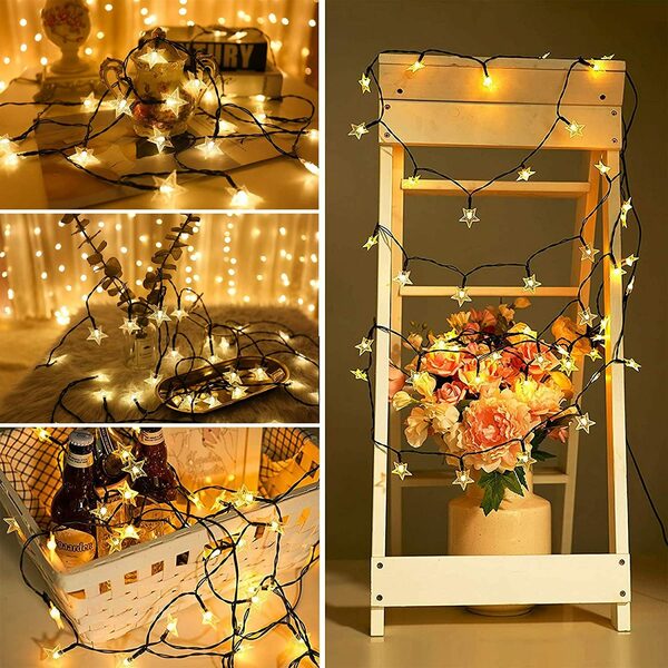 Bild 2 von LANOR LED Solarleuchte Solar Lichterkette, LED-Stripes,Lichterkette,Lichtbalken,7M 50 Lichter, Geeignet für Garten, Baum, Hochzeit, Party