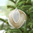 Bild 3 von Achiount Weihnachtsbaumkugel Aufblasbare Weihnachtskugeln, glänzende Blattelemente, Anhänger