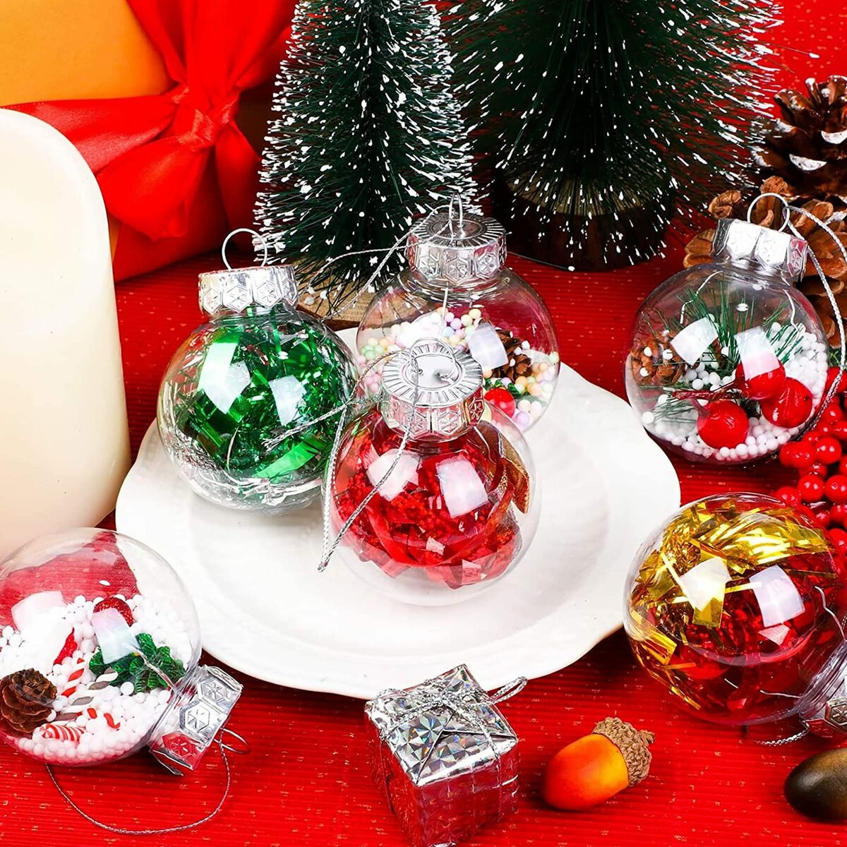 Bild 4 von Lollanda Christbaumschmuck 12 xChristbaumkugeln, weihnachtskugeln zum füllen