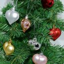 Bild 3 von Favson Dekohänger 12 Stück Christbaumkugeln mit Liebes-Anhänger/4,5 cm Herzform/golden