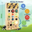 Bild 2 von Lannister Greifspielzeug Kleinkindspielzeug Holzschalter Power LED Busy Board (set, Sensorisches Spielzeug), Naturholz, fein poliert, umweltfreundlich und gesund