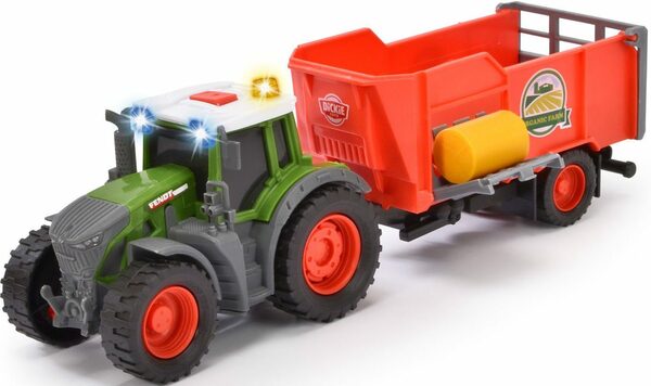 Bild 1 von Dickie Toys Spielzeug-Traktor Fendt mit Anhänger, mit Licht, Sound und weiteren Funktionen; inklusive Heuballen