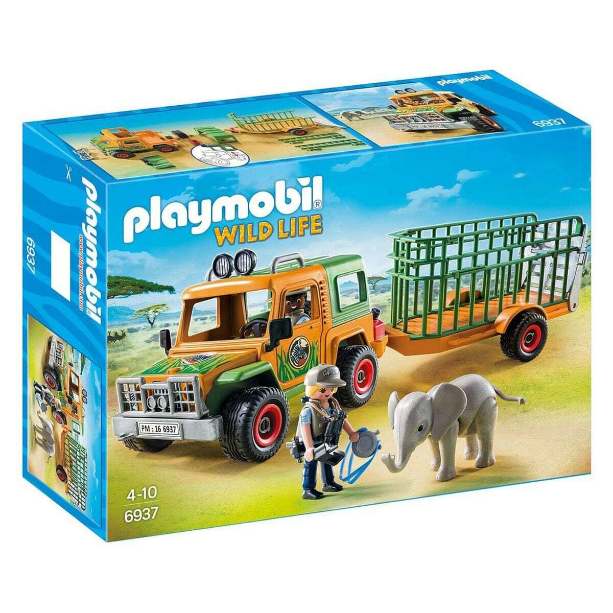 Bild 1 von PLAYMOBIL® 6937 - Wild Life - Spielset, Rangergeländewagen mit Anhänger