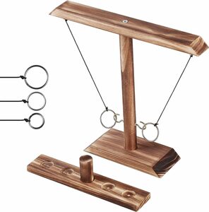 Gsedaox Spiel, 1 Stück Handgefertigtes Hook Ringwurfspiel, Desktop Holz Toss Games