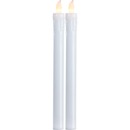 Bild 1 von Star Trading 2er-Set LED Stab-Kerze Presse von Star Trading, LED-Kerze, Kerzenlicht warmweiß für Kerzenleuchter, batteriebetriebene Weihnachtsdeko aus Kunststoff in Weiß, Höhe: 25 cm