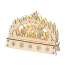 Bild 1 von SIGRO Holz Mini-Schwibbogen, LED Bergmann