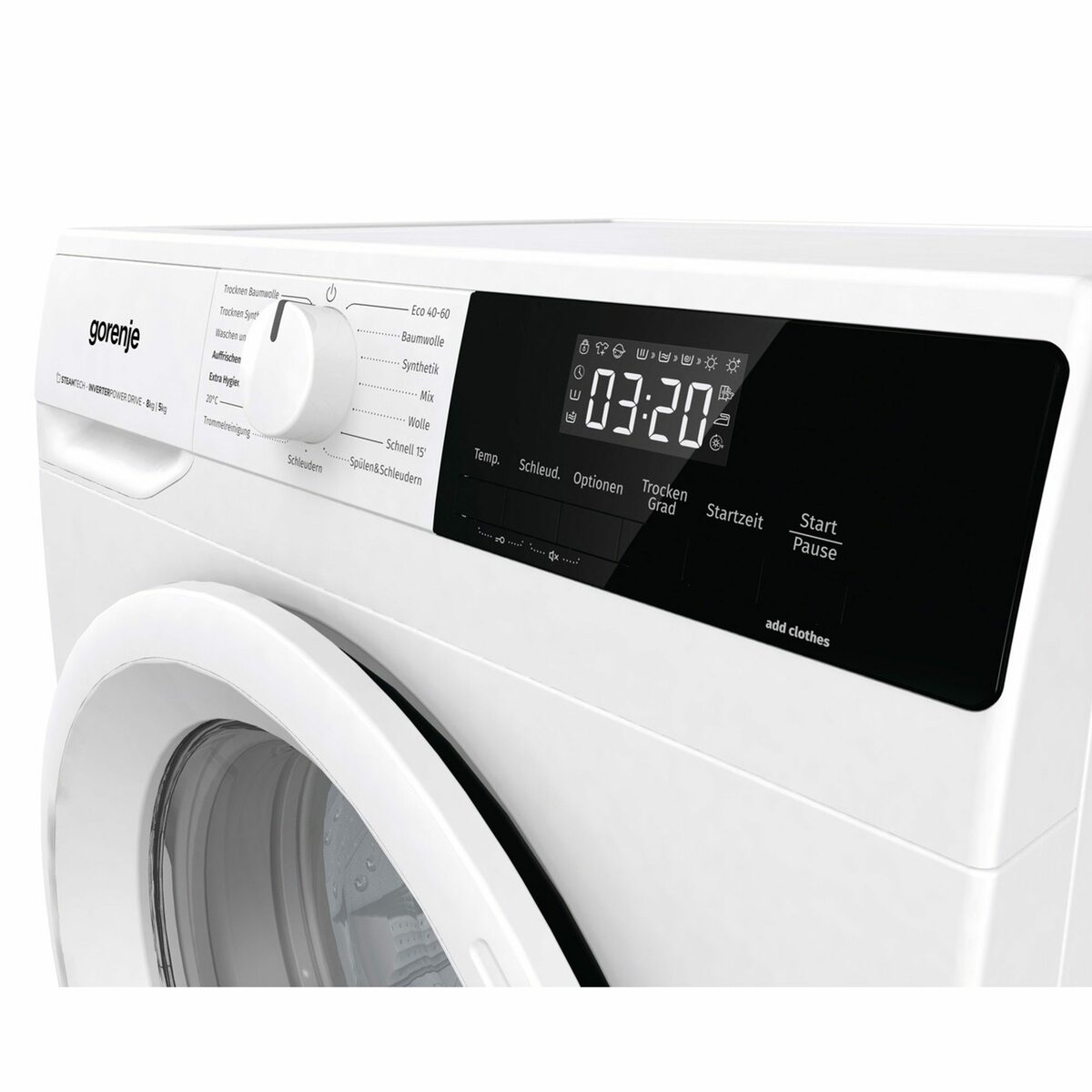 Bild 4 von GORENJE Waschtrockner W3D2A854ADPS/DE, 8,00 kg, 5,00 kg, 1400 U/min, 15 Programme, AquaStop, Kindersicherung