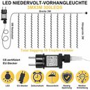 Bild 2 von Rosnek LED-Lichterkette 3x3M, 10 Stränge, Speicherfunktion, Timer, für Vorhang Fenster Deko, 300-flammig, 8 Modi, Timer, Wasserdicht, für Schlafzimmer Weihnachten Terrasse