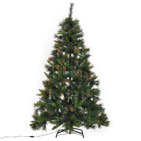 Bild 1 von HOMCOM Künstlicher Weihnachtsbaum grün 112 x 180 cm (ØxH)   Tannenbaum Christbaum LED Xmas tree Lichtfaser