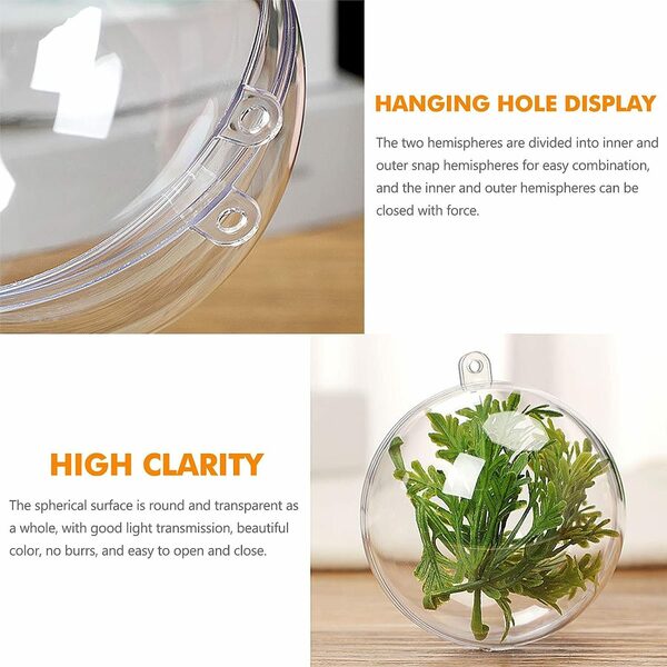 Bild 2 von autolock Weihnachtskugelständer 10 Stück Acrylkugeln 6cm Durchsichtige Kugel Weihnachtskugeln (10 St)