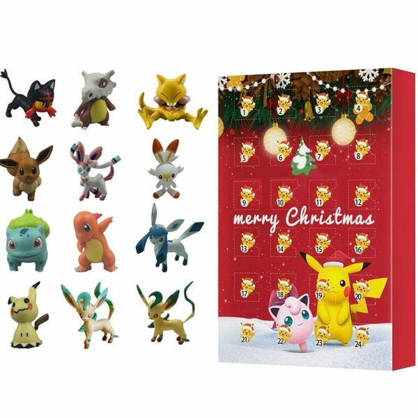 Bild 2 von Blisstar Adventskalender Adventskalender Weihnachts-Adventskalender,2023 New 24 PCS Set, Pokemon Figur 24 Tage Countdown Adventskalender