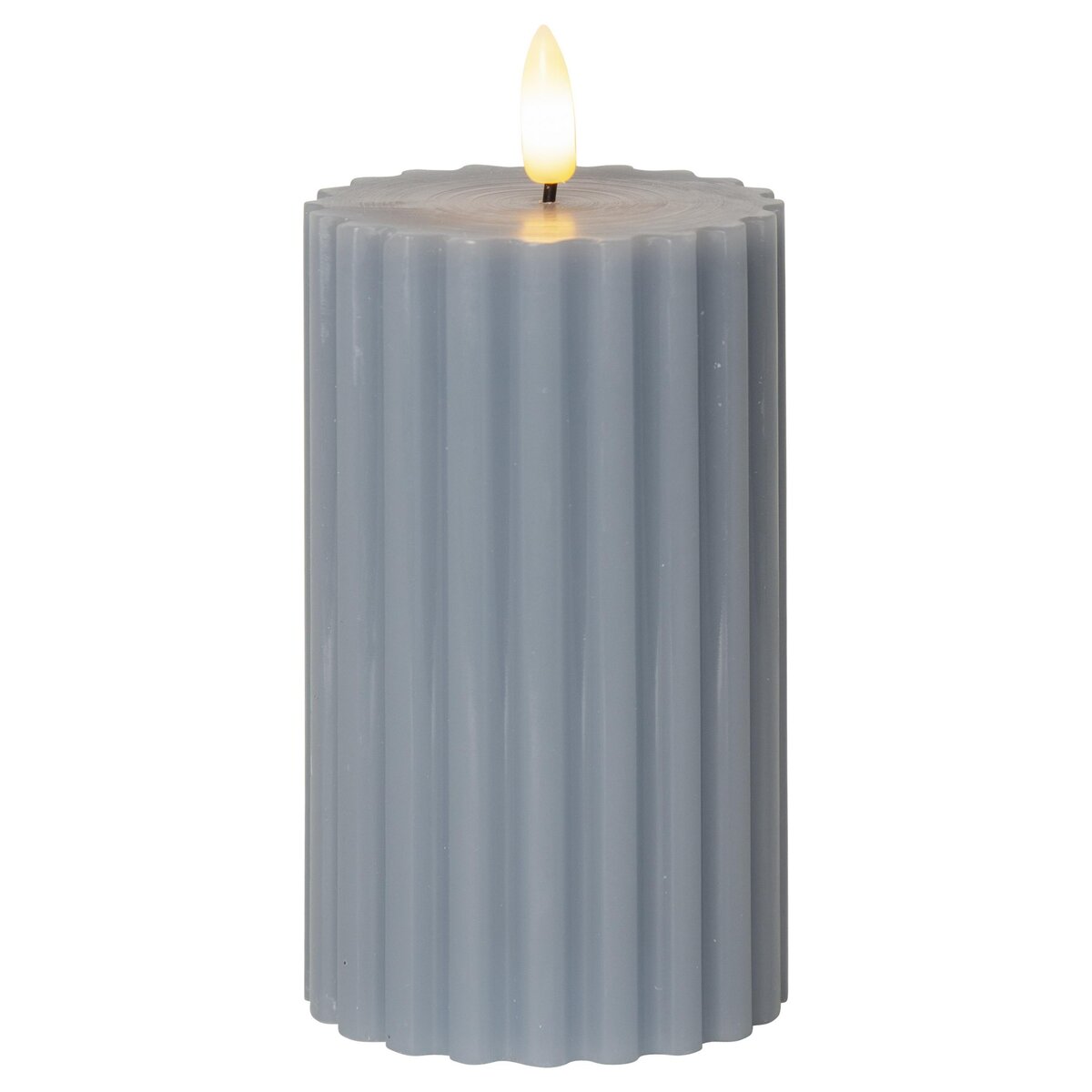 Bild 1 von Star Trading LED Echtwachskerze ?Flamme Stripe?,  flackernd, blau, 15cm