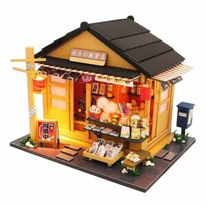 flowgoer Dekoobjekt Handgemachtes Mini-Puppenhaus-Modell im japanischen Stil (1 St), Für Kinder zum Dekorieren von Hüttenzimmern, perfektes Spielzeug