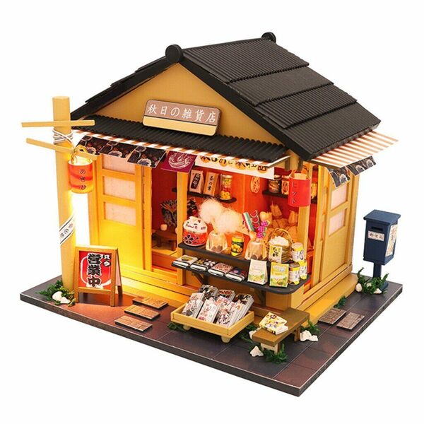 Bild 1 von flowgoer Dekoobjekt Handgemachtes Mini-Puppenhaus-Modell im japanischen Stil (1 St), Für Kinder zum Dekorieren von Hüttenzimmern, perfektes Spielzeug