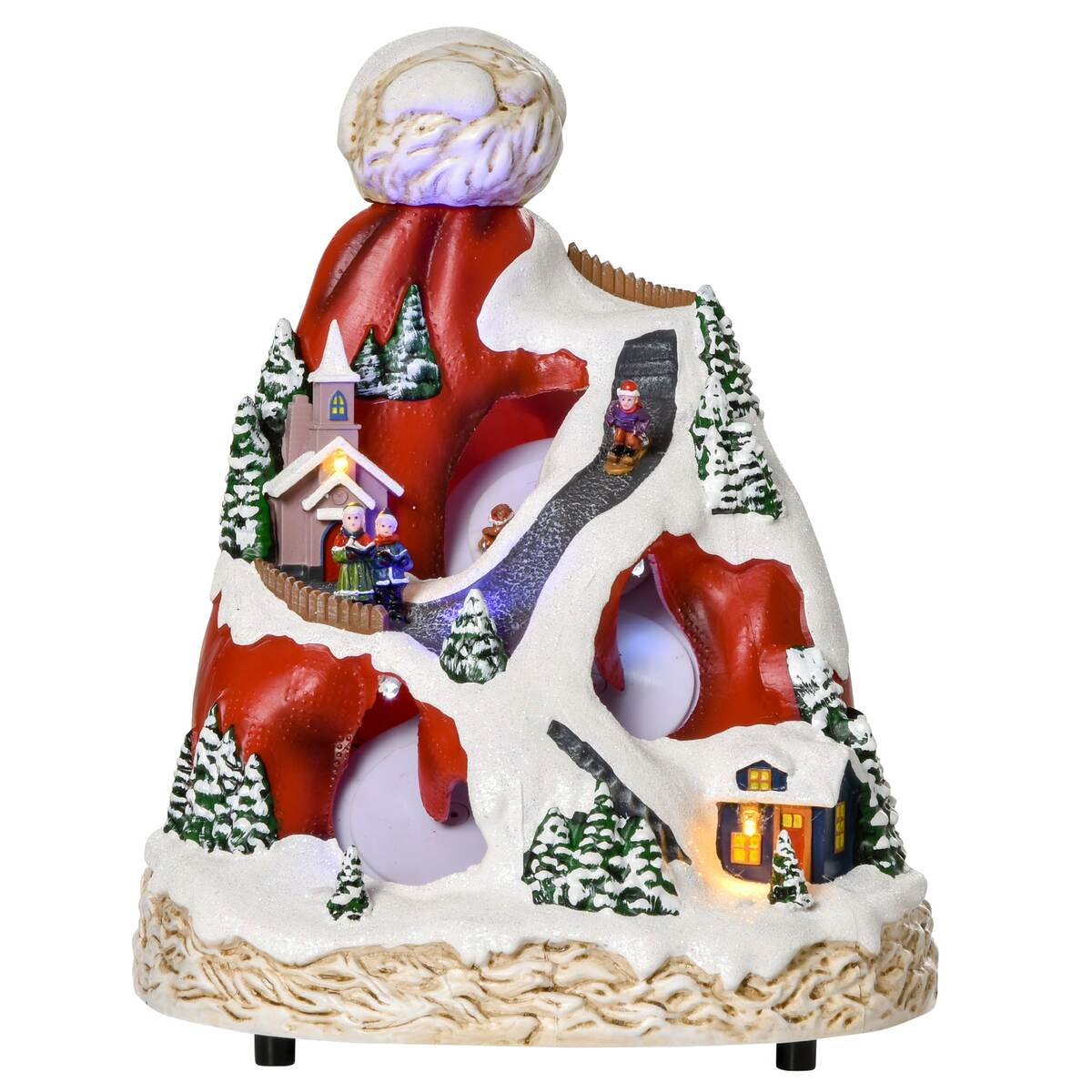 Bild 1 von HOMCOM Weihnachtsdorf mit LED Lichtern und Musikplayer bunt 19L x 18,5B x 24H cm   Weihnachtsdeko Weihnachtsdorf Lichter LED Weihnachten Deko Musik