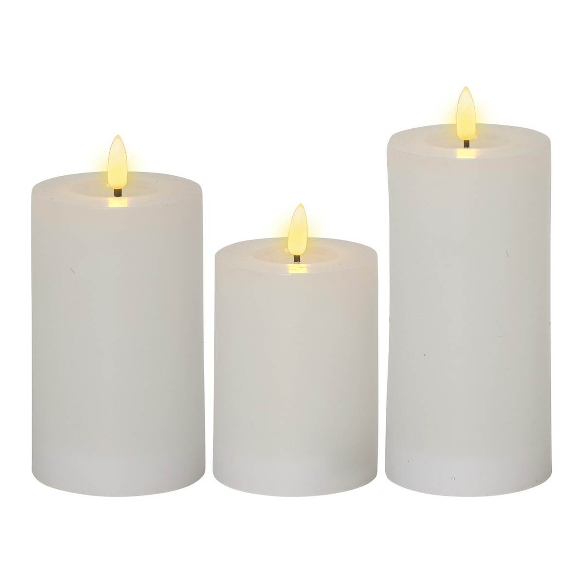 Bild 1 von Star Trading LED Kerzen mit Timerfunktion   LED Kerze   LED Kerzen flackernde Flamme   Kerzen Deko   Deko Kerzen   Kerzen Weiß 3er Set   elektrische Kerzen   Kerzen LED   Weiße Kerzen   LED Kerzen