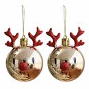 Bild 1 von Gsedaox Weihnachtsbaumkugel 2 Stück Weihnachtskugeln Ornamente Elch bruchsichere Weihnachtskugel