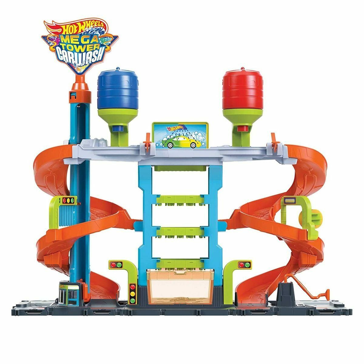 Bild 3 von Mattel® Spielzeug-Auto Mattel HDP05 - Hot Wheels - City - Color Shifters - Mega Tower Auto-Waschanlag, inkl. Fahrzeug mit Farbwechsel-Effekt