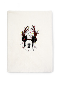 C&A Weihnachts-Fleecedecke-130 x 170 cm-Micky Maus, Weiß, Größe: 1 size