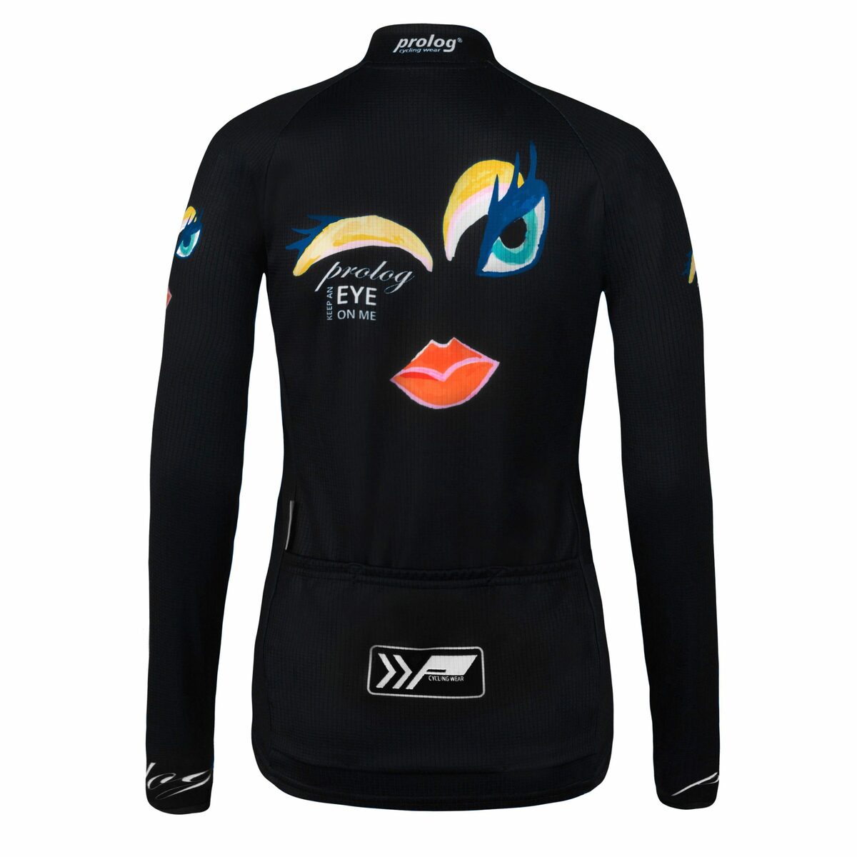 Bild 2 von prolog cycling wear Radtrikot Damen Fahrradtrikot langarm "Keep an eye on me" Schwarz, Rennradtrikot mit langem Arm XXS-4XL