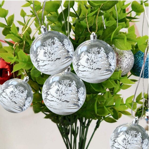 Bild 3 von ZmdecQna Weihnachtsbaumkugel Christbaumkugeln,Klar Weihnachtskugeln aus Plastik,Kunststoffkugeln