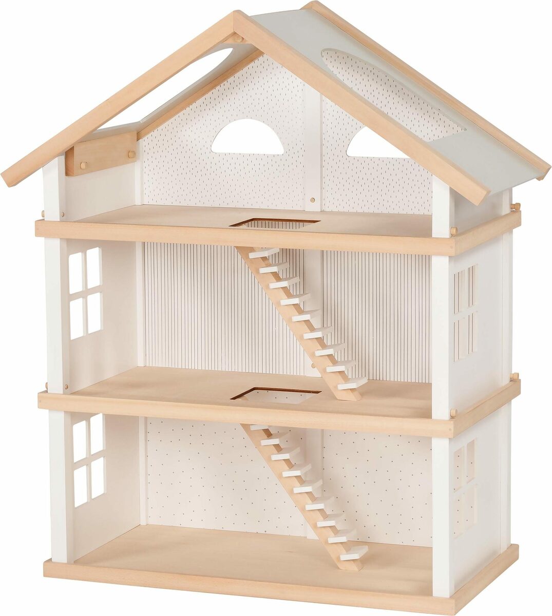 Bild 2 von goki Puppenhaus Modern Living mit 3 Etagen, In modernem Weiß, ohne Möbel und Biegepuppen