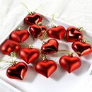 Bild 4 von Favson Dekohänger 12 Stück Christbaumkugeln mit Liebes-Anhänger/4,5 cm Herzform/golden