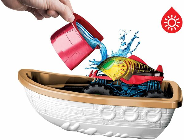 Bild 4 von Hot Wheels Spielzeug-Boot Monster Trucks Color Shifters Sumpf-Attacke mit Farbwechsel-Auto